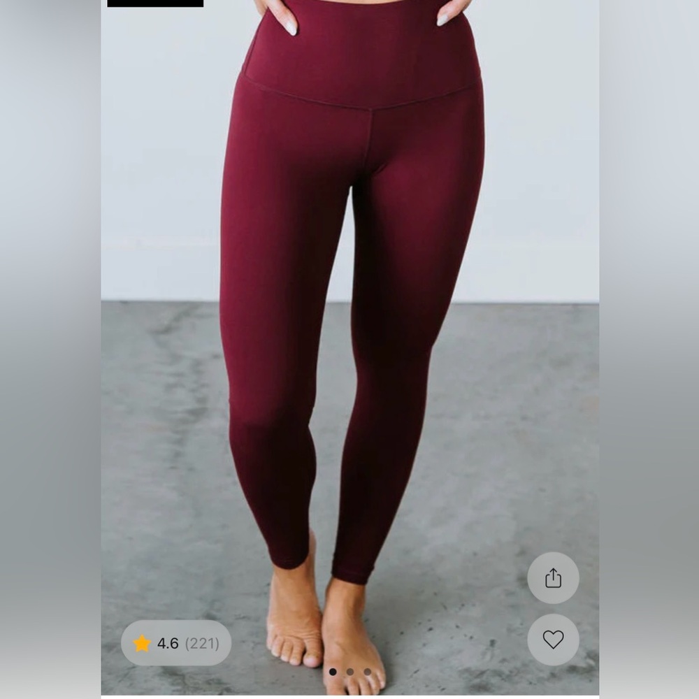 Women's Burgundy Leggings
